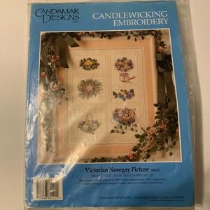 CANDAMAR DESIGNS Candlewicking Embroidery Victorian Nosegay #80221 NWT‎